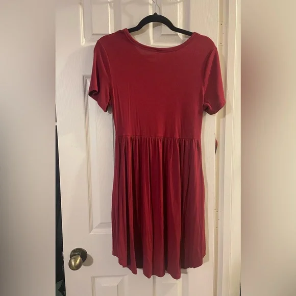 LONGYUAN Women's Short Sleeve Casual Dress with Pockets - Loose Fit - Picture 3 of 5